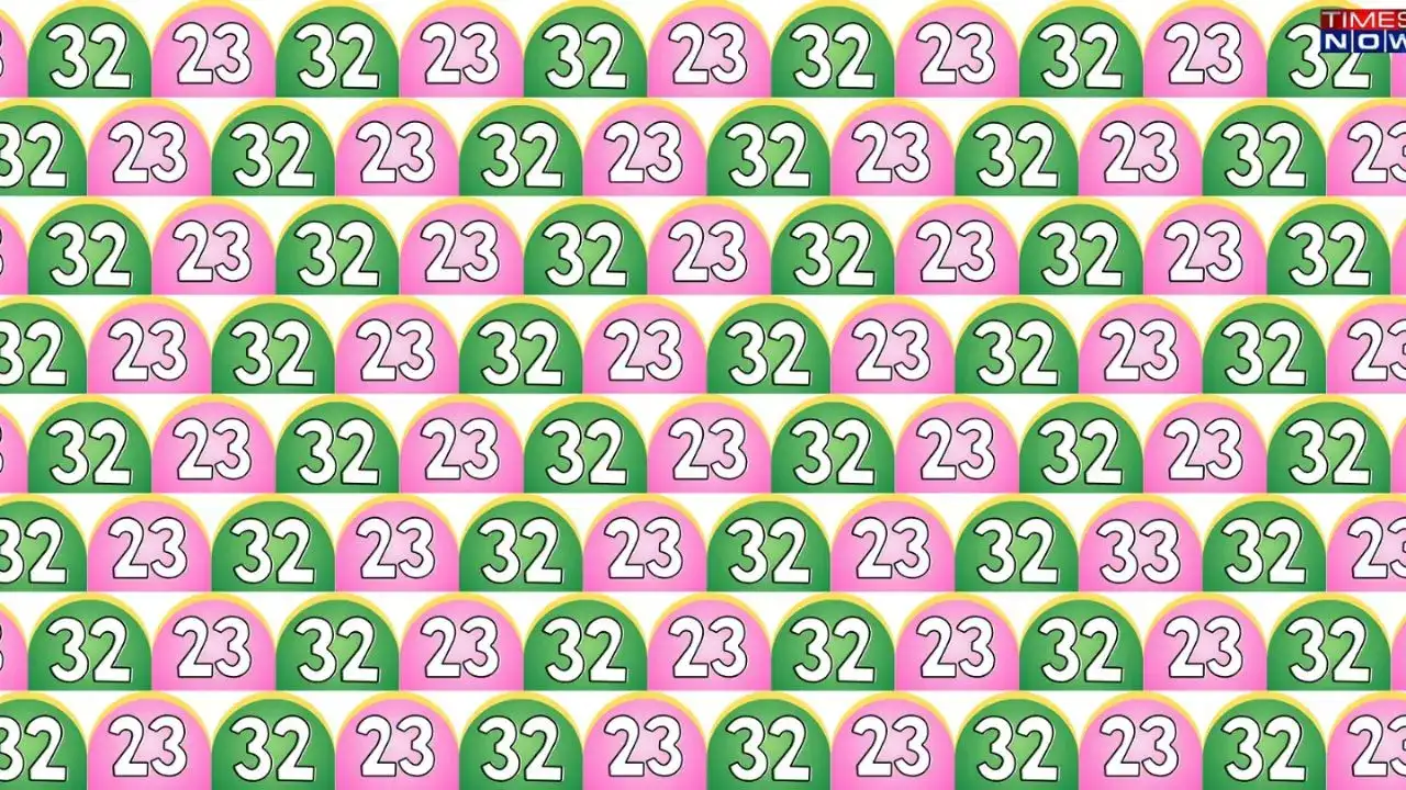 Optical Illusion Test: To Find The Number 33 In The illusion Of 23 And 32