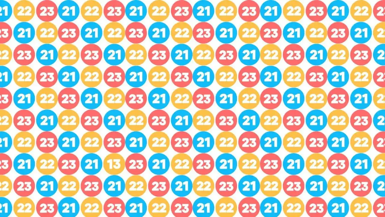 Optical Illusion Eye Test: Only 1% With Sharp Eyes Can Spot The Lone 13 In 20s