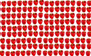 Optical Illusion Test: In A Basket Full Of Capsicums, Find The Single Strawberry!