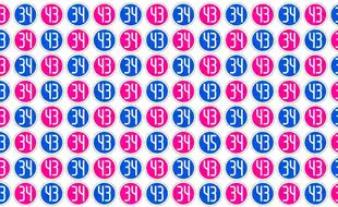 Optical Illusion Test: In The Army Of Identical 43s and 34s, Find The Lone 45