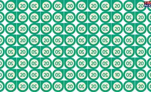 Optical Illusion Eye Test: In A Sea Of 20's, Find The Lone 10